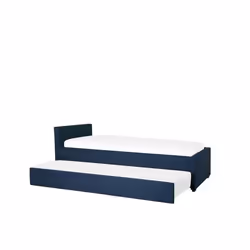 Lit gigogne BELIANI - modèle MARMANDE - bleu marine - 80x200 cm - style scandinave et moderne