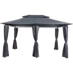 Pavillon de jardin. Parfait pour les barbecues de jardin et les grandes réunions de famille, ce gazebo transformera votre esp ...