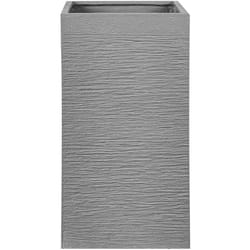 Beliani - Pot à Plantes et Fleurs Gris en Fibres Résistantes aux Rayons uv 40 x 40 x 77 cm avec Trou de Drainage pour Jardin Terrasse au Design