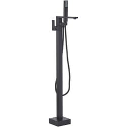 Beliani - Robinetterie sur Pied Laiton Acier Aluminium Noir Mat 120 cm Finition Solide Della
