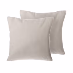 Lot de 2 coussins décoratifs beiges texture lin 45 x 45 cm GAURA