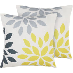 Lot de 2 Coussins Décoratifs pour Jardin 45 x 45 cm avec Housse Amovible en Tissu Multicolore à Motif Floral Beliani