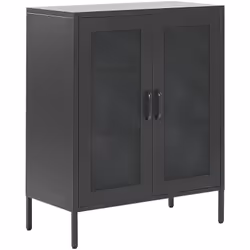 Description générale Armoire de rangement industrielle en acier noir, alliant praticité et design moderne. Équipée de 3 étagè ...