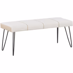 Banquette. Parfait pour s'asseoir au moment de s'habiller le matin, jeter une couverture ou un ensemble de vêtements, ce banc ...