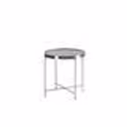 Beliani - Table appoint noire et argentée ronde ø40 cm LUCEA