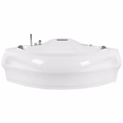 Baignoire dangle balnéo blanche 145 cm - BELIANI - MONACO - Chromothérapie - Bluetooth