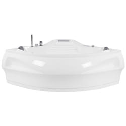 Baignoire dangle balnéo blanche 145 cm - BELIANI - MONACO - Chromothérapie - Bluetooth
