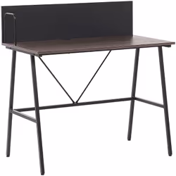 Bureau effet bois foncé au style industriel et minimaliste. Ce joli bureau se caractérise par une silhouette minimaliste avec ...