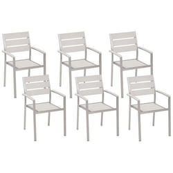 Lot de 6 chaises de jardin blanches VERNIO