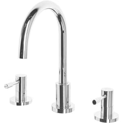 Beliani - Robinet Mélangeur 3 Trous en Laiton et Acier Inox Chromé Ajout Design au Lavabo et Accessoire Déco pour Salle de Bain Moderne