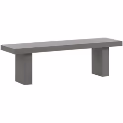 Banc d'extérieur. Une version moderne du banc classique, ce banc en béton utilise des lignes nettes et solides pour ajouter u ...