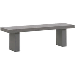 Banc de Jardin Gris en Fibre-ciment Effet Béton Idéal pour 3 Personnes Durable et Tendance pour Terrasse ou Balcon Industriel et Minimaliste Beliani