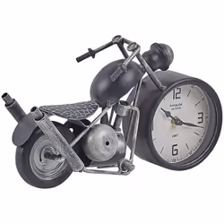 Horloge à poser en forme de moto noire et argentée . On craque pour cette horloge à poser en forme de moto ! Son design origi ...