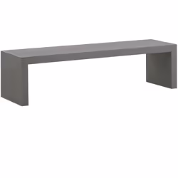 Banc d'extérieur. Une version moderne du banc classique, ce banc en béton utilise des lignes nettes et solides pour ajouter u ...