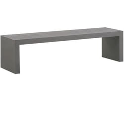 Banc de Jardin Gris en Fibre-ciment Effet Béton Idéal pour 3 Personnes Durable et Tendance pour Terrasse ou Balcon Industriel et Minimaliste Beliani