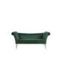 Beliani - Chaise longue en velours vert foncé NANTILLY
