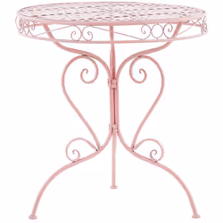 Table d'extérieur. Une belle table bistro conçue avec une touche vintage constitue un ajout accrocheur à chaque jardin ou bal ...