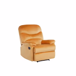 Fauteuil de relaxation - BELIANI - ESLOV - Velours - Jaune - Vintage