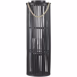 Lanterne au style boho en bois de saule naturel noir 80 cm de hauteur . Toujours à portée de main, que ce soit dans le salon, ...