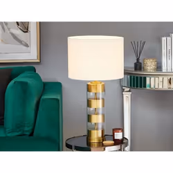 Lampe à poser blanche et dorée 63 cm BEATTON