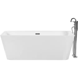 Baignoire Minimaliste Acrylique 170 x 80 cm Rectangulaire Blanche Hassel