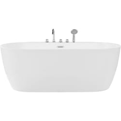 Baignoire Ilot Centrale en Acrylique Sanitaire Blanc Ultra Elégante et Très Design pour Salle de Bains Moderne et Minimaliste Beliani