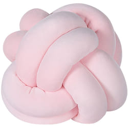 Beliani - Coussin Décoratif Noeud Rose en Forme de Balle en Velours pour Canapé ou Lit Décoration Moderne