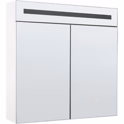 Armoire de toilette 2 portes avec miroir lumineux à LEDs. Cette armoire de toilette au design minimaliste s'adapte à merveill ...