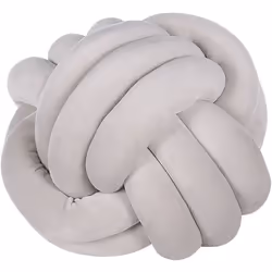 Coussin noeud décoratif gris en velours. Donnez à votre espace salon ou votre chambre une touche chaleureuse avec ce coussin  ...