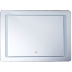 Miroir Mural Lumineux Rectangulaire 80 x 60 cm avec Système Anti-Buée Réglage Tactile et led Intégré Idéal pour Salle de Bain Moderne Beliani