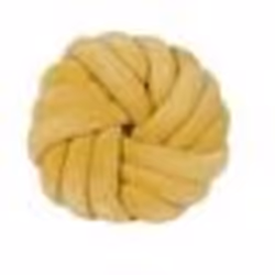Coussin noeud jaune moutarde diamètre 30 cm AKOLA