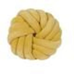 Coussin noeud jaune moutarde diamètre 30 cm AKOLA