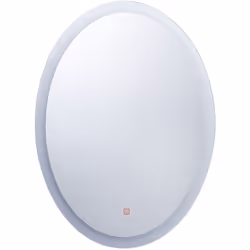 Miroir ovale de salle de bain avec éclairage LED intégré. Ce miroir lumineux est un ajout parfait à votre salle de bains. Grâ ...