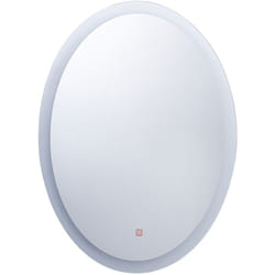 Miroir Lumineux Ovale 60 x 80 cm Anti-Buée Réglage Tactile et Eclairage led Intégré Idéal pour Salle de Bains Moderne et Minimaliste Beliani