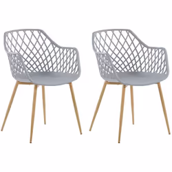 2 chaises scandinaves grises et bois clair pour salle à manger. Cet ensemble de chaises s'intègre à merveille dans toute cuis ...