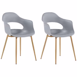 Set de 2 chaises de salle à manger grises UTICA