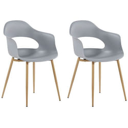 Set de 2 chaises de salle à manger grises UTICA