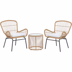 Petit salon de jardin bistrot 2 chaises et table pour balcon ou terrasse. Ce joli salon de jardin bistrot se caractérise par  ...