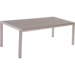 Table d'extérieur. Cette table offrira un look moderne à votre jardin ou terrasse. Le plateau en bois composite (bois synthét ...