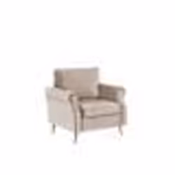 Fauteuil en velours taupe VIETAS