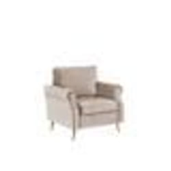 Fauteuil en velours taupe VIETAS
