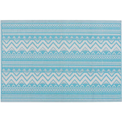 Beliani - Tapis d'Extérieur Boho 120 x 180 cm en Polypropylène Bleu Turquoise Nagpur