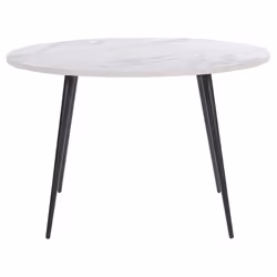 Table de salle à manger effet marbre ronde d 120 cm ODEON
