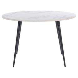Table de salle à manger effet marbre ronde d 120 cm ODEON