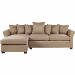Canapé d'angle beige au style rétro pour 3 personnes. Ce canapé d'angle beige transformera n'importe quel salon en un lieu de ...