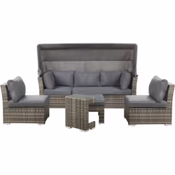 Salon de jardin modulable. Rehaussez le look de votre espace extérieur avec ce salon de jardin pour 6 personnes. Composé d'un ...