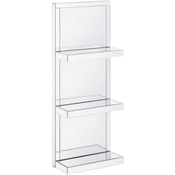Etagère Murale Design en Verre Effet Miroir Aspect Ultra Moderne et Chic Meuble de Rangement pour Salle de Bain Glamour Tendance Beliani