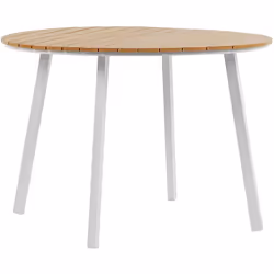Table d'extérieur. Profitez des repas en plein air avec cette table à manger de jardin. Ses pieds en aluminium blanc sont rec ...