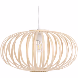 Lampe suspension design en bambou clair naturel. Apportez un peu de nature dans votre intérieur avec ce luminaire suspension  ...