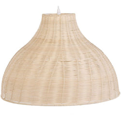 Beliani - Lampe Suspension en Rotin Naturel Clair Tissé E27 Max. 40W Éclairage Chaleureux pour Salon ou Salle à Manger Scandinave Boho ou Campagne